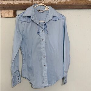 Vintage Ms. Joni West western pearl snap cowgirl ladies shirt
